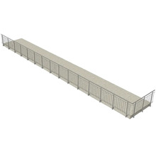 Pertura Geländer-Komplettset Vesta L-Form Edelstahl mit Rundstäben für Seitenmontage B: 16 m