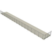 Pertura Geländer-Komplettset Vesta L-Form Edelstahl mit Rundstäben für Seitenmontage B: 18 m