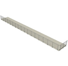 Pertura Geländer-Komplettset Vesta L-Form Edelstahl mit Rundstäben für Seitenmontage B: 19 m