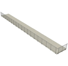 Pertura Geländer-Komplettset Vesta L-Form Edelstahl mit Rundstäben für Seitenmontage B: 20 m