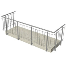 Garde-corps de balcon en métal sur béton