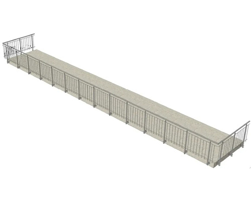 Illustration d''une passerelle pour piétons avec garde-corps