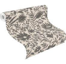 Tapetenrolle mit Blumenmuster in dunkler Farbe