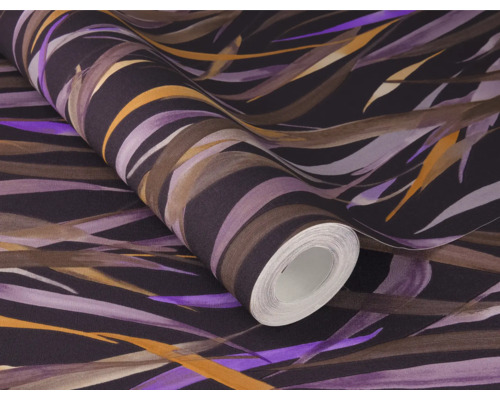 Tapetenrolle mit gestreiftem Muster in verschiedenen Farben