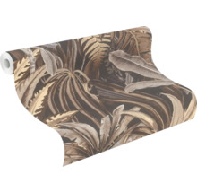 Papier peint intissé 689518 Symphony feuilles marron