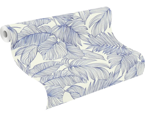 Rouleau de papier peint avec motif de feuilles tropicales
