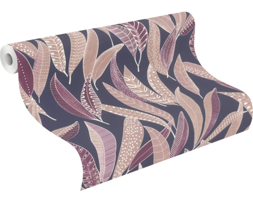 Rouleau de papier peint à motif de feuilles