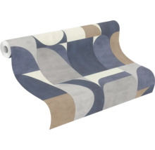 Papier peint intissé 866544 Symphony Rétro bleu