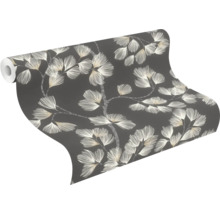 Papier peint intissé 866926 Symphony pin noir