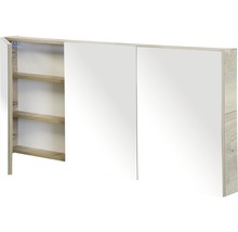 Armoire de toilette Sanox 140 x 13 x 65 cm chêne nature 3 porte