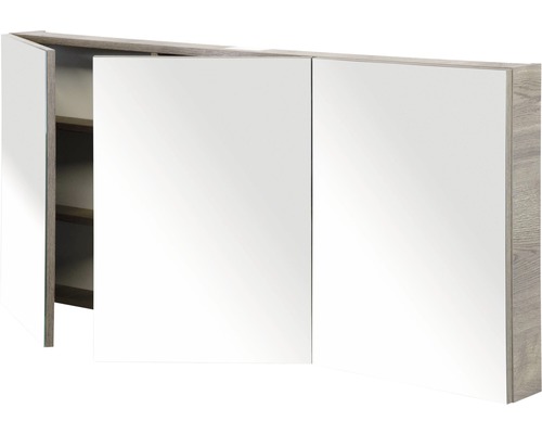 Spiegelschrank mit drei Türen und Regalböden
