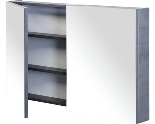 Spiegelschrank mit zwei Türen und Innenregalen für das Badezimmer