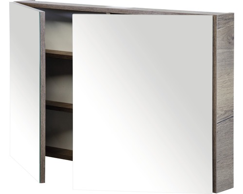 Spiegelschrank mit zwei Türen und Innenregalen