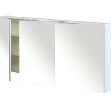 Spiegelschrank Sanox 140 x 13 x 65 cm weiß hochglanz 3-türig