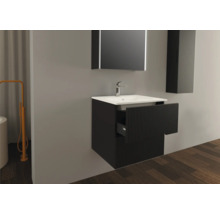 Jungborn Waschtischunterschrank SEDICI BxHxT 60 x 57 x 50 cm Frontfarbe schwarz matt 55731