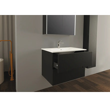 Jungborn Waschtischunterschrank SEDICI BxHxT 80 x 57 x 50 cm Frontfarbe schwarz matt 55735