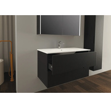 Jungborn Waschtischunterschrank SEDICI BxHxT 100 x 57 x 50 cm Frontfarbe schwarz matt 55739