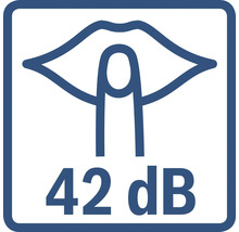 Symbole pour un niveau sonore de 42 décibels