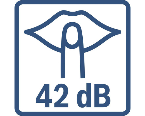 Symbole pour un niveau sonore de 42 décibels