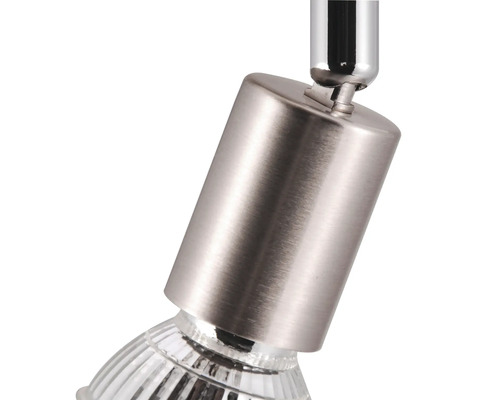 Detailaufnahme einer Spotleuchte aus Metall