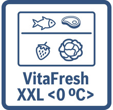 VitaFresh XXL unter 0 Grad Celsius Symbol