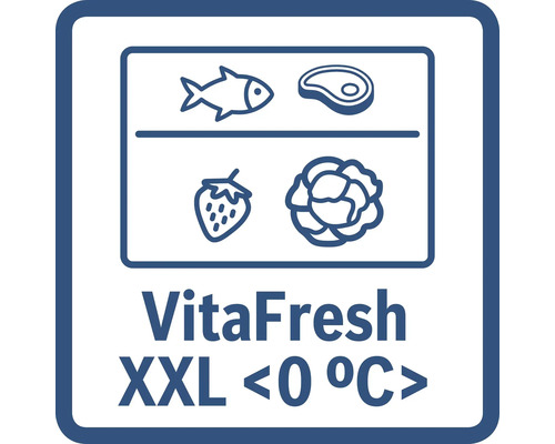Symbole VitaFresh XXL en dessous de 0 degré Celsius