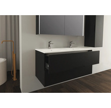 Jungborn Waschtischunterschrank SEDICI BxHxT 120 x 57 x 50 cm Frontfarbe schwarz matt 55743