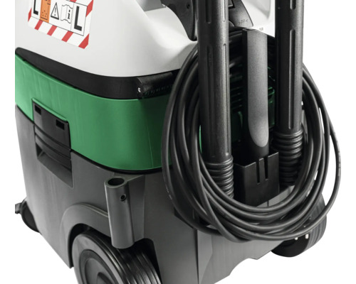 Detailansicht eines Staubsaugers mit Kabelaufwicklung