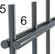 Panneau rigide double fil type 6/5/6 251 x 183 cm RAL 7016 anthracite