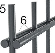Panneau rigide double fil type 6/5/6 251 x 243 cm RAL 7016 anthracite