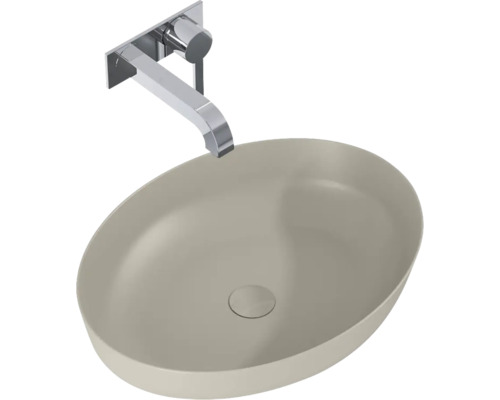 Waschtisch aus Keramik mit Wandarmatur