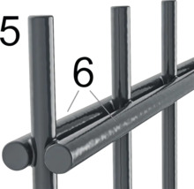 Panneau rigide double fil type 6/5/6 251 x 123 cm RAL 7016 anthracite