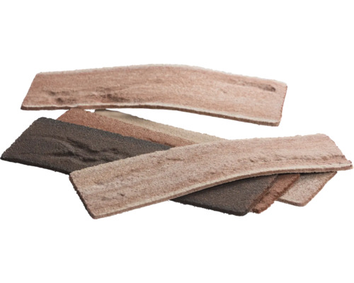 Plusieurs plaquettes de parement en brique