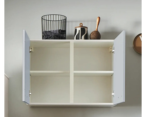 Offener Wandschrank mit zwei Regalböden für Badezimmer oder Küche