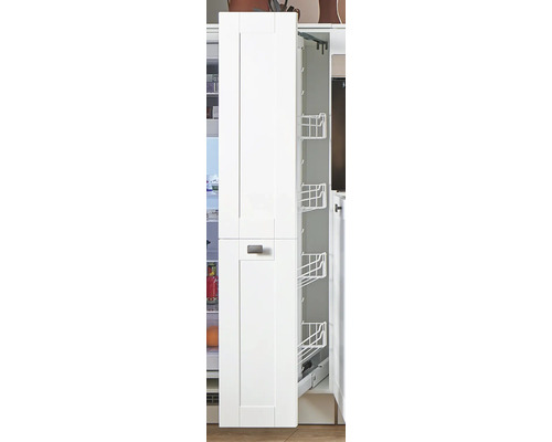 Küchenschrank mit Auszug und Drahtkörben zur Aufbewahrung