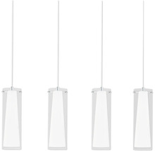 Vierflammige Pendelleuchte mit Lampenschirmen