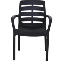 Chaise de jardin noire avec accoudoir