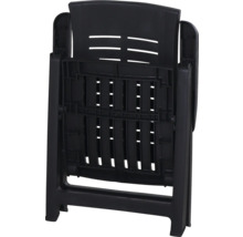 Chaise pliante en plastique repliée