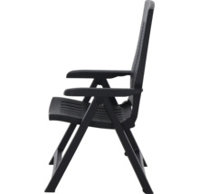 Chaise de jardin avec accoudoirs, en plastique, pliable