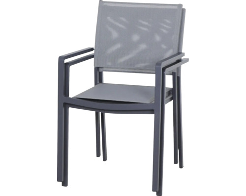 Chaise de jardin empilable avec accoudoirs