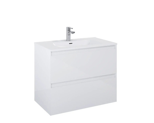 Waschtischunterschrank mit zwei Schubladen und Waschbecken