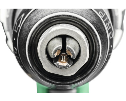 Detailaufnahme eines Bohrfutters einer Bohrmaschine