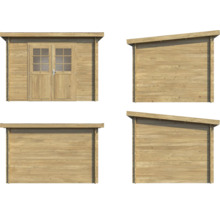 Abri de jardin Palmako Alice 6,1 m² 320 x 273 cm traité en autoclave par imprégnation