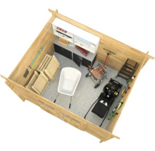 Abri de jardin Palmako Alice 6,1 m² 320 x 273 cm traité en autoclave par imprégnation