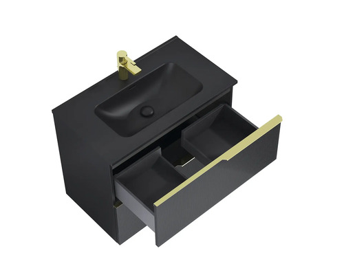 Waschtischunterschrank mit zwei Schubladen, Armatur und Waschbecken