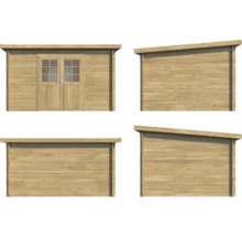 Abri de jardin Palmako Alice 9,0 m² 394 x 329 cm traité en autoclave par imprégnation