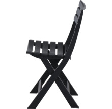 Chaise pliante noire en bois