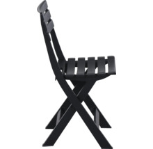Chaise pliante noire en plastique