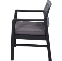 Chaise de jardin avec accoudoirs et coussin d''assise