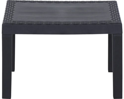 Schwarzer Kunststoff-Gartentisch